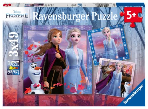 Puzzles 3 x 49 pièces Ravensburger Le voyage commence Disney Frozen La Reine des Neiges 2