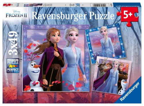 Puzzle 3 x 49 pièces Reine des neiges 2 : le voyage commence Ravensburger France - vue 3