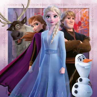 Puzzles 3 x 49 pièces Ravensburger Le voyage commence Disney Frozen La Reine des Neiges 2