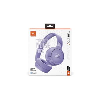 JBL TUNE 670NC - Écouteurs avec micro - sur l'oreille - Bluetooth - sans fil - Suppresseur de bruit actif - violet