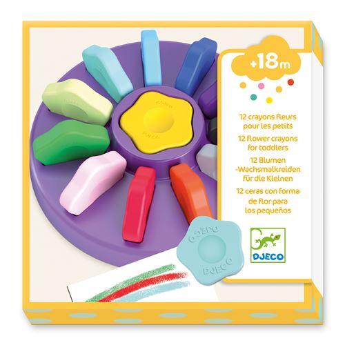 12 CRAYONS FLEURS BLOEM