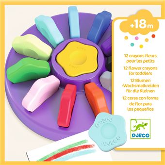 Set de 12 crayons Fleurs Djeco pour les petits