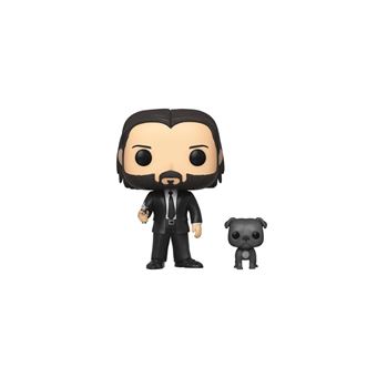 John Wick - Figurine POP! John Wick costume noir avec son chien 9 cm