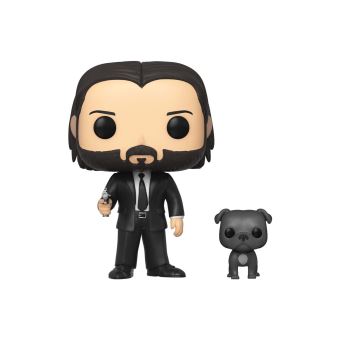 John Wick - Figurine POP! John Wick costume noir avec son chien 9 cm