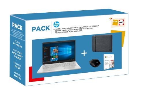 Promo Pack Pc Ultra-portable Hp 14s-dq2042nf 14 chez Fnac