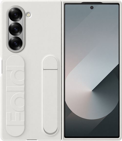 Coque avec lanière et fonction stand Samsung pour Samsung Galaxy Z Fold 6 Blanc