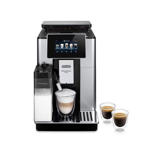 De'Longhi Primadonna Soul Ecam610.55.Sb - Machine à Cafã© Automatique Avec Buse Vapeur "Cappuccino" - 19 Bar - Noir Argentã©