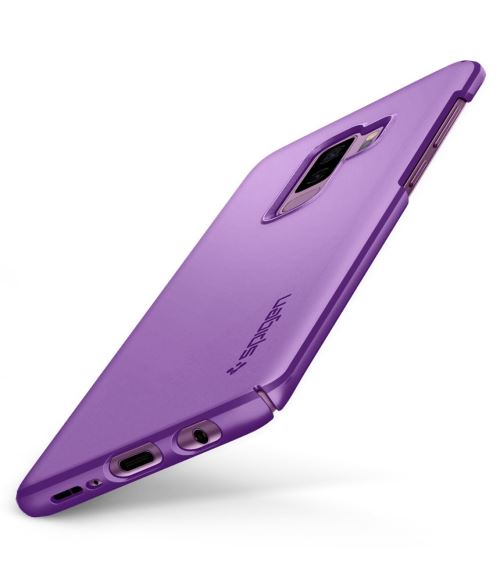 Spigen Thin Fit Series - Achterzijde behuizing voor mobiele telefoon - polycarbonaat - lilapaars - voor Samsung Galaxy S9+