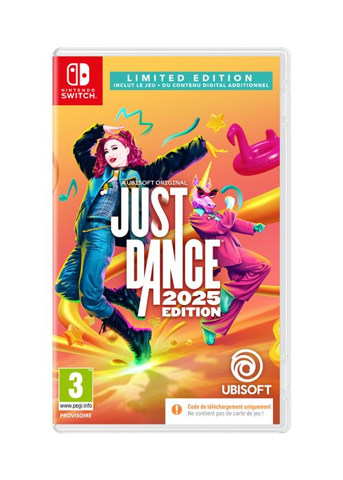 Just Dance 2025 Edition Limitée Exclusive Fnac Code in a box Nintendo Switch