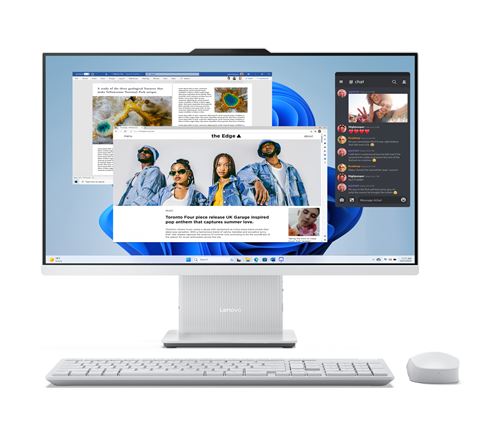 PC tout-en-un Lenovo IdeaCentre AIO 27ARR9 F0HQ008KFR 27" AMD Ryzen™ 5 16 Go RAM 512 Go SSD Gris nuage