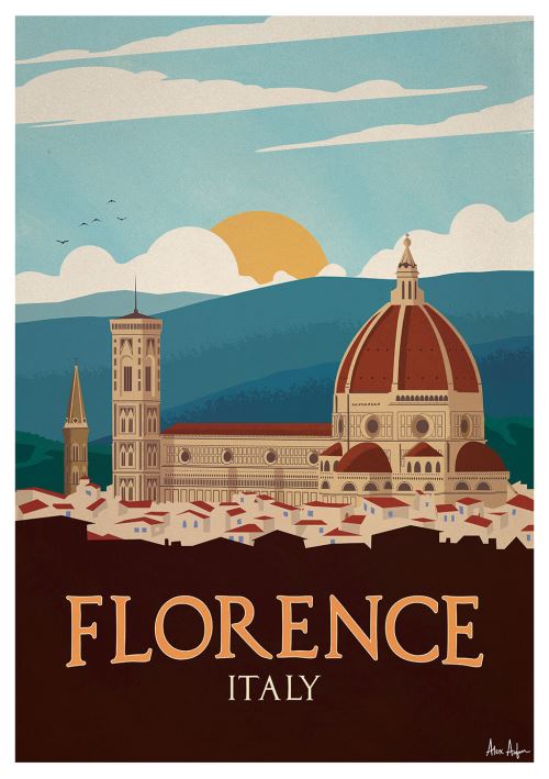 Affiche Sergeant Paper Florence 50x70 cm Edition limitée signée