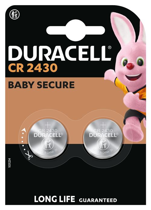 Pack de 2 Piles Duracell CR2430 Gris - Duracell