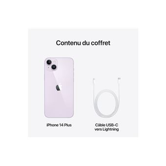 Apple iPhone 14 Plus, 128GB, Purple - Unlocked (Renewed