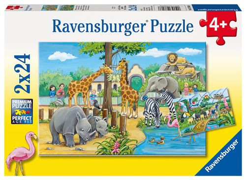 Puzzles 2 X 24 Pièces Ravensburger Bienvenue Au Zoo