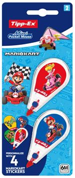 Tipp-Ex  Super Mario -  Mini Pocket Souris Rubans Correcteurs 6 m x 5 mm - Decors Assortis