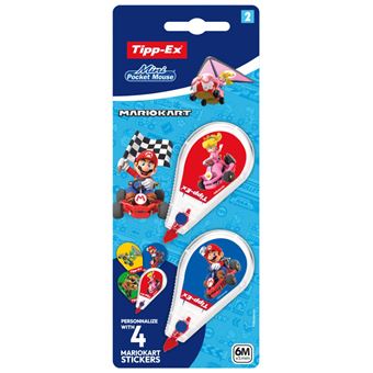 Tipp-Ex  Super Mario -  Mini Pocket Souris Rubans Correcteurs 6 m x 5 mm - Decors Assortis
