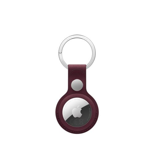 Porte‑Clés En Tissage Fin Apple Bordeaux pour Airtag