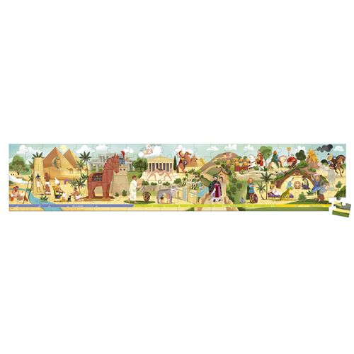 Janod Puzzle 100 Pièces Frise Antiquité Avec Poster