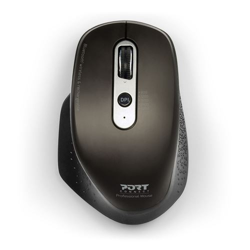 Souris profesionnelle sans fil Bluetooth Port Designs Noir
