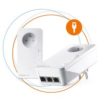 Kit de démarrage 2 adaptateurs CPL Devolo Magic 2 LAN triple 3 ports Ethernet