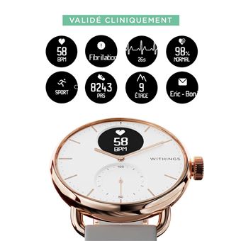 Montre connect e Withings Scanwatch 38mm Or rose Montre