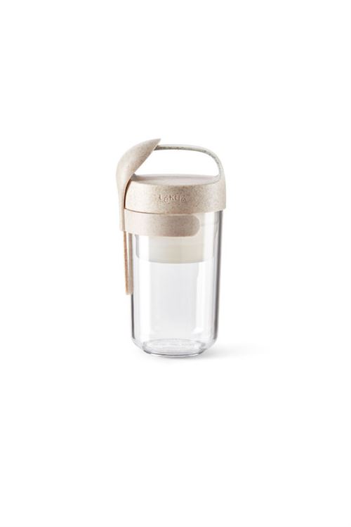Jar To Go Organic avec cuillère Lékué 0301020V19U150 600 ml Beige