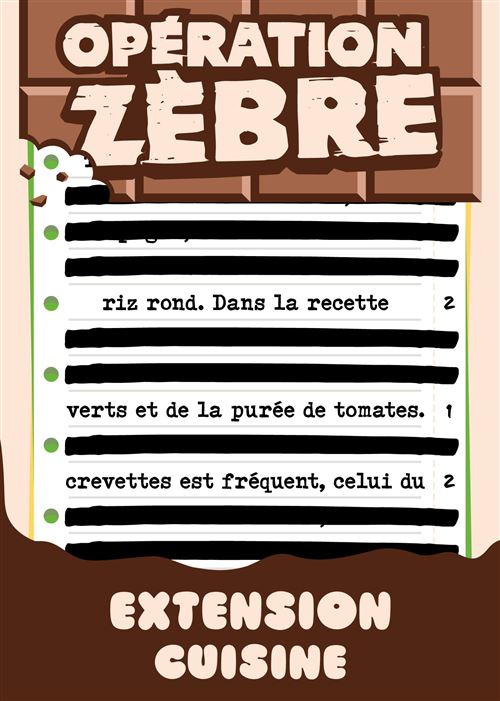 Jeu de culture générale Big Moustache Opération Zèbre Extension Cuisine - vue 1