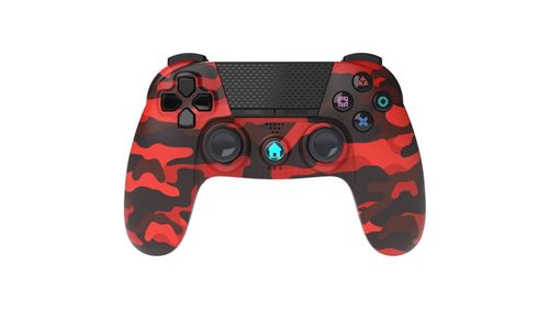 Manette Gaming Sans Fil Bluetooth Pour Ps4 Under Control Rouge Camo