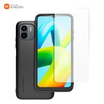 Pack Coque Made For Xiaomi TPU Noir + Verre trempé Transparent pour Redmi A1