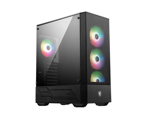 Boîtier PC gaming MSI MAG FORGE 112R moyen tour ARGB avec panneau latéral verre trempé