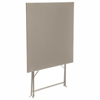 Table de jardin Hespéride pliante carrée Camargue Taupe Mat