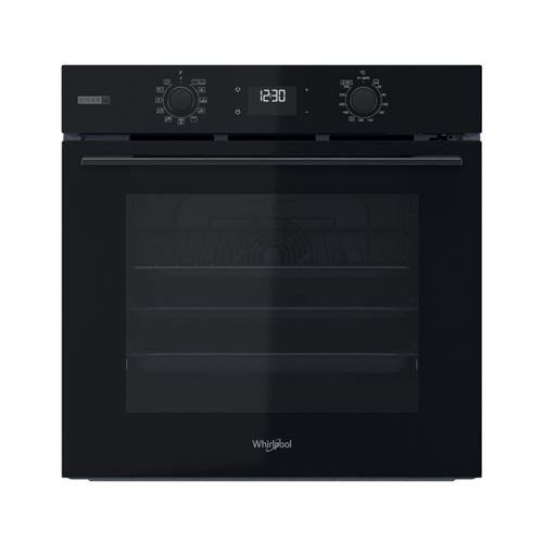 Four multifonction, pyrolyse, black, 71 L, chaleur pulsee, porte froide, rail telescopique, fermeture douce, vapeur Steam+, ligne Origin+