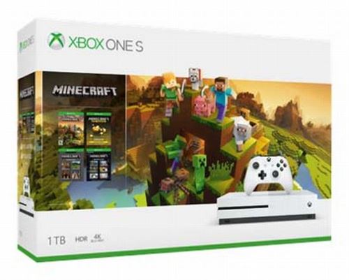 Microsoft Xbox One S - Minecraft Creators Bundle - console de jeux - 4K - HDR - 1 To HDD - blanc