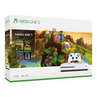 Microsoft xbox one s 1tb white minecraft holiday bundle