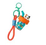ITOTAL PORTE-CLÉS BUBBLE TEA CHAT BLANC ET ORANGE