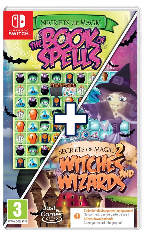 Just For Games Secrets Of Magic 1 + 2 Code In A Box Nintendo Switch
