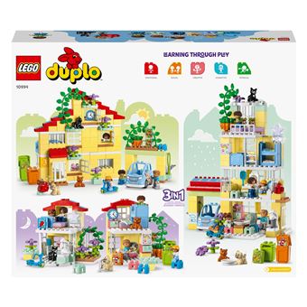 LEGO DUPLO 10993 La Cabane dans l'Arbre 3-en-1, Jouet Éducatif pour E