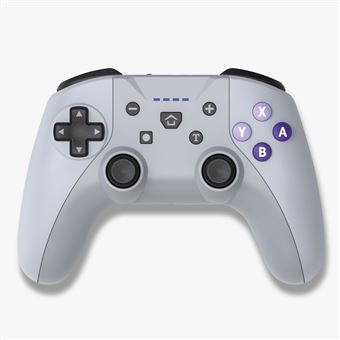 Manette sans fil Alpha Omega Players pour PC et Nintendo Switch Blanc et Gris