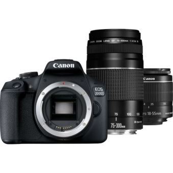 Canon EOS 2000D Reflex + Objectif 18-55mm IS - Kit Débutant 24.1MP WiFi Full HD