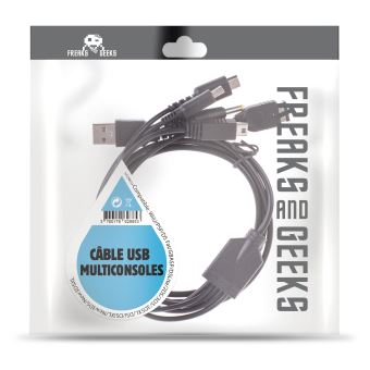 Câble Freaks And Geeks USB Multiconsoles Noir - 1