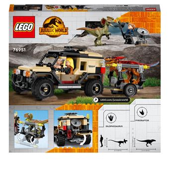LEGO® Jurassic World™ 76951 Le transport du Pyroraptor et du Dilophosaurus