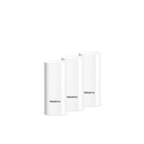 Pack de 3 détecteurs d'ouverture intelligents Netatmo pour portes et fenêtres Blanc