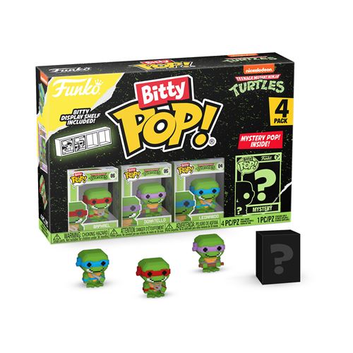 Funko Pack 4 Figurines Bitty Pop Teenage Mutant Ninja Turtles 8-Bit