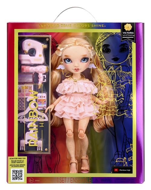 Poupée Rainbow High S23 Fashion Doll Sb Victoria Whitman Rose Pâle