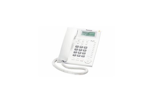 Panasonic KX-TS880EXW - Téléphone filaire avec ID d appelant - blanc