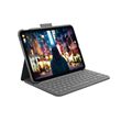 Etui clavier intégré Logitech Slim Folio Gris pour iPad 10e génération et A16