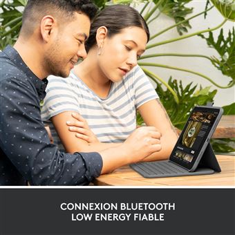 Logitech Slim Folio, étui Clavier Pour IPad  7e, 8e Et 9e G N Rations Avec Clavier Sans Fil Int Gr Graphite