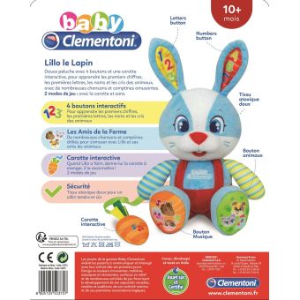 Peluche interactive Clementoni Mon p'tit lapin Valentin