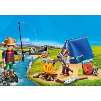 PLAYMOBIL - Famille et Tente de Camping - 3 personnages - 82