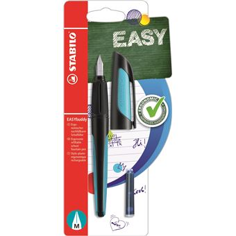 Stylo plume Stabilo Easybuddy pour tous Noir et bleu